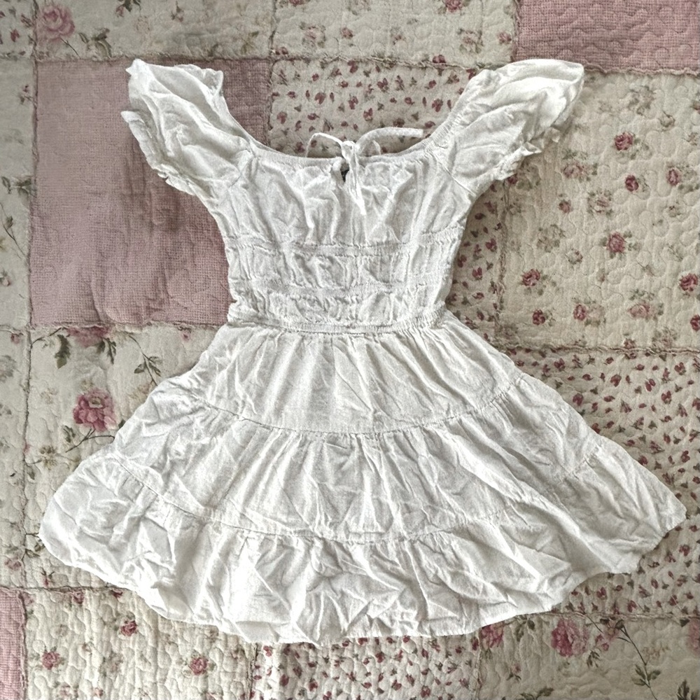 Zaful White Milkmaid Mini Dress